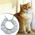 thumbnail image 2 of Layout Props Pet Bib Stylish Polyester Bow-knot Design Lace Faux Pearl Pet Necklace Festival Decor, 2 of 7