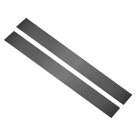 2Pack 30"x3" Self-Adhesive 304 Stainless Steel Sheet Gap Filler, Brushed Black