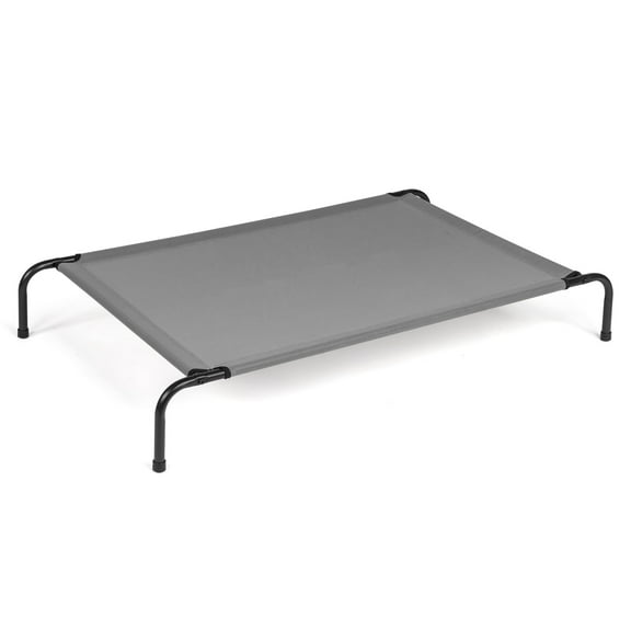 ZephyPaws 50" Elevated Dog Bed, Raised Pet Cot with Steel Frame, Cooling Mesh Lounger for Dogs up to 80 lbs, Gray