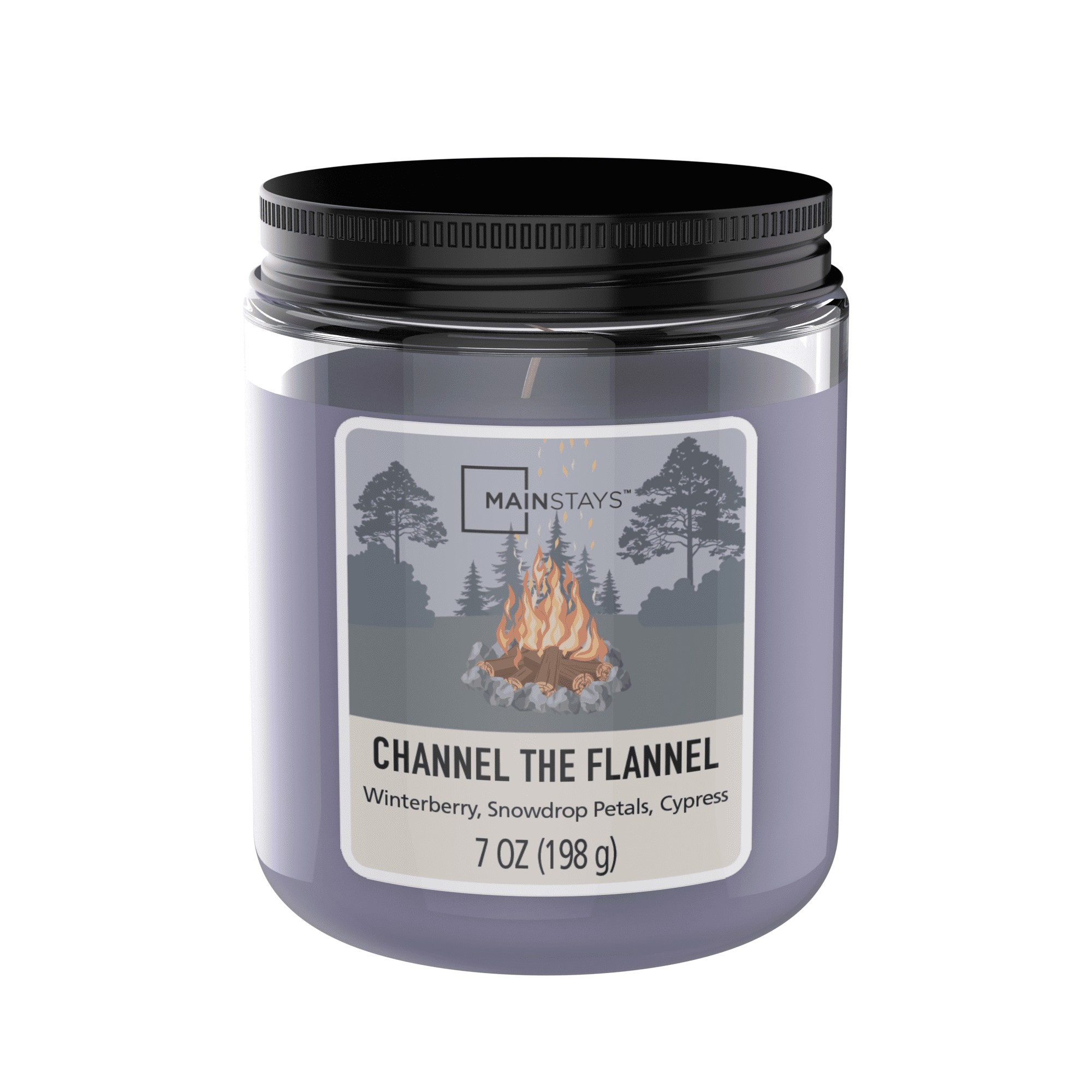 Mainstays Channel the Flannel Scented Candle Twist Lid, 7 oz. Single Wick