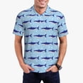 thumbnail image 1 of Fotbe Cute Shark Camiseta Polo de Golf para Hombre con Estampado – Camisa Deportiva Transpirable con Cuello Abotonado-Medium, 1 of 6