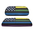 thumbnail image 2 of Pzuqiu Distressed Rainbow American Flag Golf Cart Seat Cover Set - 2-Piece Stretchable Washable Protector | Fits Most 2-Seater Club Car, EZGO & Yamaha, 2 of 9