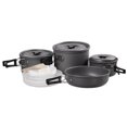 thumbnail image 1 of Olla de cocina de alúmina dura con mango plegable para 5 personas, juego de platos de camping para campamento al aire libre, barbacoa, cocina, equipo Soledad Kits de utensilios de cocina para acampar, 1 of 10
