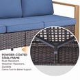 thumbnail image 6 of Patiobula Patio Luxury Oversized Furniture Set with Fire Pit Table, Outdoor All-Weather Sectional Swivel Rocker Chairs Sets, Wicker Conversation Set for Porch, Balcony, Deck, Brown/Beige, 6 of 12