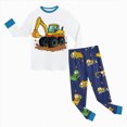 thumbnail image 5 of NOLDARES Baby Toddler Boy Fall Winter Outfit Cartoon Embroidery Tops and Plaid Pants Set 2pcs Toddler Boy Spring Fall Winter Clothes Outfits Clothing(White,3-4 Y), 5 of 5