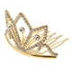 thumbnail image 1 of Broche Para El Cabello Con Diadema De Cabello Tiara Con Brillo Y Decoración De De Imitación Para Y Adultos Oro Gloria Mini corona Tiara de diamantes de imitación, 1 of 9