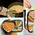 thumbnail image 5 of Yayeee Oven Mitts and Pot Holder Set of 4 Heat Resistant Kitchen Gloves Baking Hot Pad, Colorful Cat, 5 of 5
