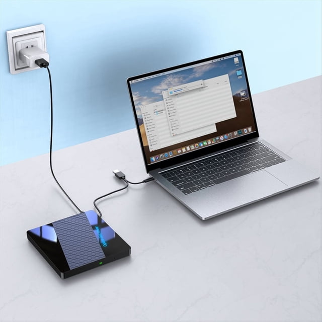 7 en 1 USB 3.0 Tipo C Externo CD DVD RW Unidad Óptica Reproductor de DVD Portátil Lector de Grabadora Concentrador USB para PC Portátil
