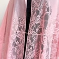 thumbnail image 6 of AHMOMEI Women’s Floral Lace Tassel Shawl Wrap, Sheer Open Front Fringed Cover Up, Lightweight Scarf for Evening Dresses Wedding Bridesmaid Party (Pink), 6 of 6