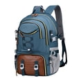thumbnail image 2 of Spacious Lightweight Outdoor Travel Backpack with Shoe Compartment for Hiking Camping(Blue-1,52x16x34cm), 2 of 5
