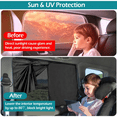 thumbnail image 3 of IC ICLOVER 2 Pack Car Window Shades, Magnetic Double Layer Car Side Window Privacy Safe Sun Shades, Back Window Curtains for Baby Protection, 3 of 7