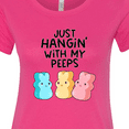 thumbnail image 4 of Inktastic Easter Just Hangin' with My Peeps Women's T-Shirt, 4 of 5