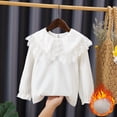 thumbnail image 5 of KYAIGUO Toddler Girls Spring Fall Shirts Blouse Long Sleeve Fleece Shirts Princess Cotton Loose Soft Padded Tops Spring Fall T Shirt for Kids 3-12T, 5 of 9