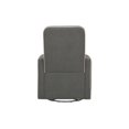 thumbnail image 3 of DaVinci Olive Upholstered Swivel Glider with Bonus Ottoman in Dark Grey with Cream Piping, 3 of 11