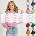 thumbnail image 4 of Staki Girls Zip Up Hoodies Cropped Sweatshirts Long Sleeve Jackets with Pockets Kids Tops Clothes 5-14Y(Khaki,13-14 Years), 4 of 6
