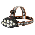 thumbnail image 1 of 8LED Battery Display Headlamp Outdoor Camping Fishing Headlight Waterproof HeadLight USB Reachargeable HeadLantern, 1 of 7