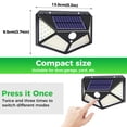 thumbnail image 2 of DAYBETTER 4 Pack Solar Lights Outdoor, 100 LED Solar Security Lights with 3 Modes, IP65 Waterproof Solar Motion Sensor Lights, 270° Wide Angle Flood Wall Lights for Yard, Garage, Deck, Patio, 2 of 6