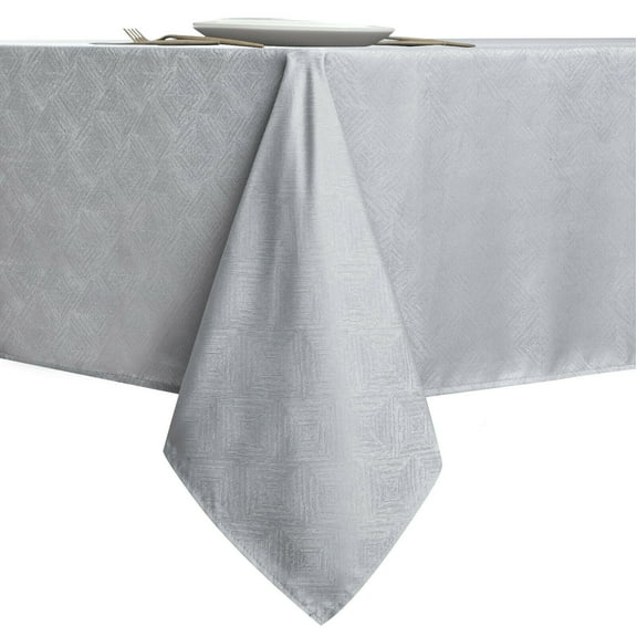 Kate Aurora Diamond Textured Spill & Stain Proof All Purpose Fabric Tablecloths - Assorted Colors & Sizes