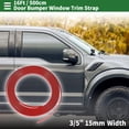 thumbnail image 2 of Unique Bargains 3/5" 15mm Width 16Ft 500cm Length Window Trim Strip Kit Red, 2 of 8