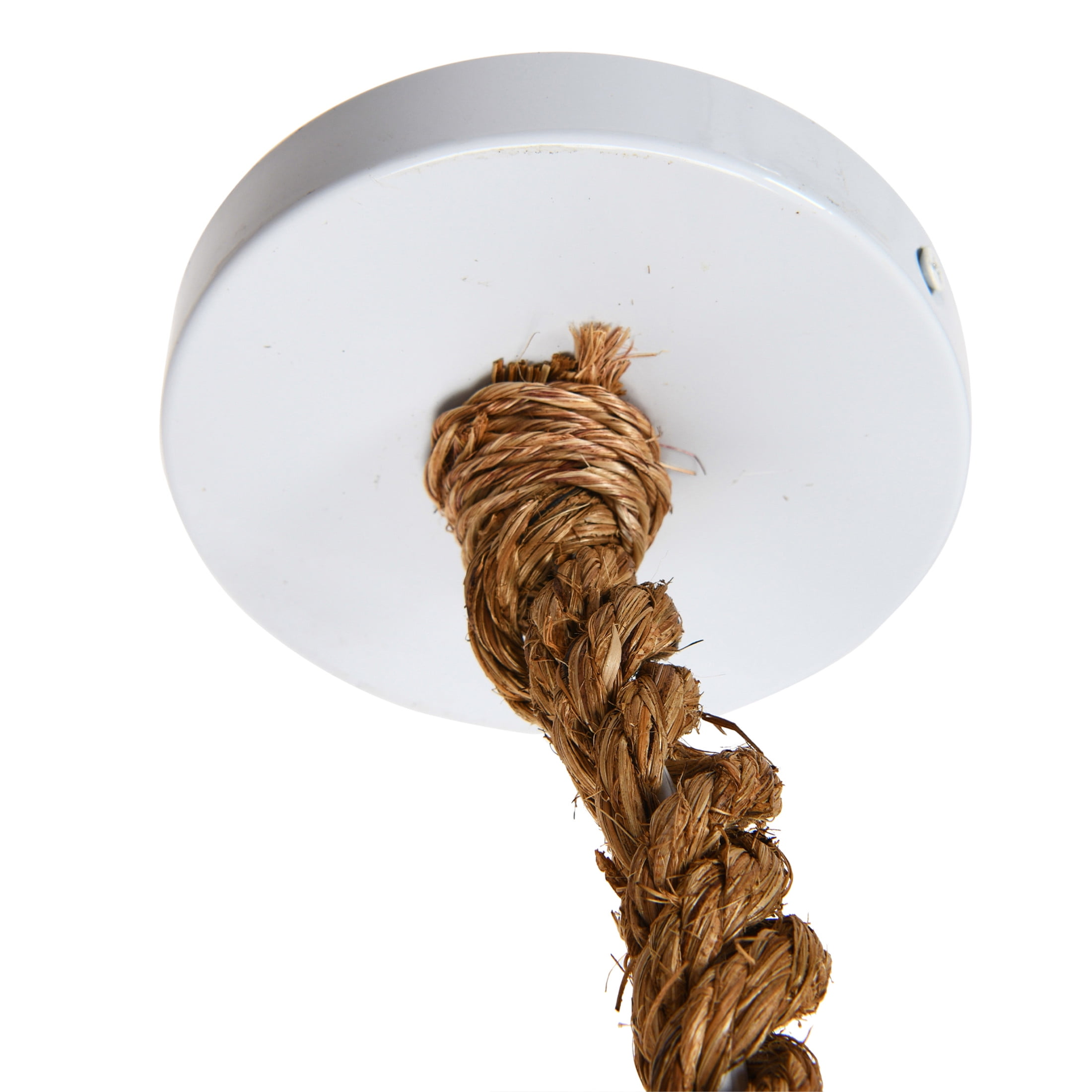 Creative Co-Op Open-Weave Wicker Ceiling Light, Natural