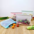 thumbnail image 4 of EIGTHTAIL Sacs de Rangement Alimentaires Réutilisables en Silicone Extra Épais - Sacs de Congélation à Fermeture Éclair pour Mariner les Viandes Sandwich Collation Céréales Fruits Préparation de Repas Étanches, 4 of 8