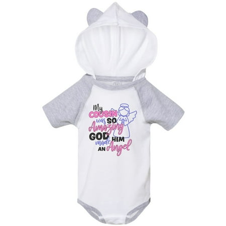 

Inktastic My Cousin was so Amazing God Made him an Angel Gift Baby Girl Bodysuit