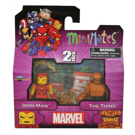 MiniMates: Marvel Best of Series 1 Iron Man and Thing Mini Figure (Best Iron Man Figure)