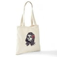 thumbnail image 6 of CafePress - Sugar Skull Day Of Dead Girl Red Rose Tote Bag - Unisex Canvas Tote Bag, Beige, 1-Piece, 6 of 6