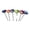 Colorful3, variant on 6 Pack Ceramic Bee Water Feeder, Pollinator Water Station, Flower Garden Stake Weather‑Resistant Floral Ground Stake For Outdoor Yard Patio Backyard Garden Decoration(Colorful2-8.27")