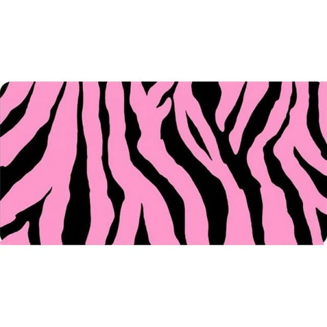 Pink Zebra Print Photo License Plate Free Personalization on this Plate