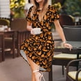 thumbnail image 3 of Fotbe Cute Squirrel Vestido Largo de Moda para Mujer, Vestido Tipo Camiseta con Manga Corta y Estilo Casual a Rayas y Bloques de Color, 3 of 6