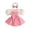 A-Pink, variant on NIEWTR Newborn Dresses Baby Girl Summer Outfit Ruffle Short Sleeve Lace Mesh Tutu Romper Dress Photography Clothes Set(A-Red,12-18 Months)