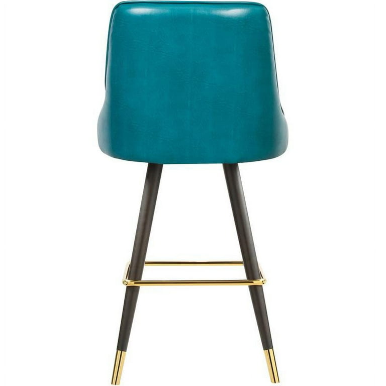 Meridian Furniture Portnoy Soft Teal Vegan Leather Bar Counter