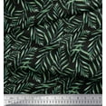 thumbnail image 2 of Soimoi Black Rayon Crepe Fabric Pine Leaves Decor Fabric Printed Yard 46 Inch Wide, 2 of 3