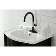 thumbnail image 2 of Kingston Brass KSD2236KL Whitaker One-Handle Single-Hole Bathroom Faucet with Deck Plate and Push Pop-Up Drain, Matte Black/Polished Nickel, 2 of 7