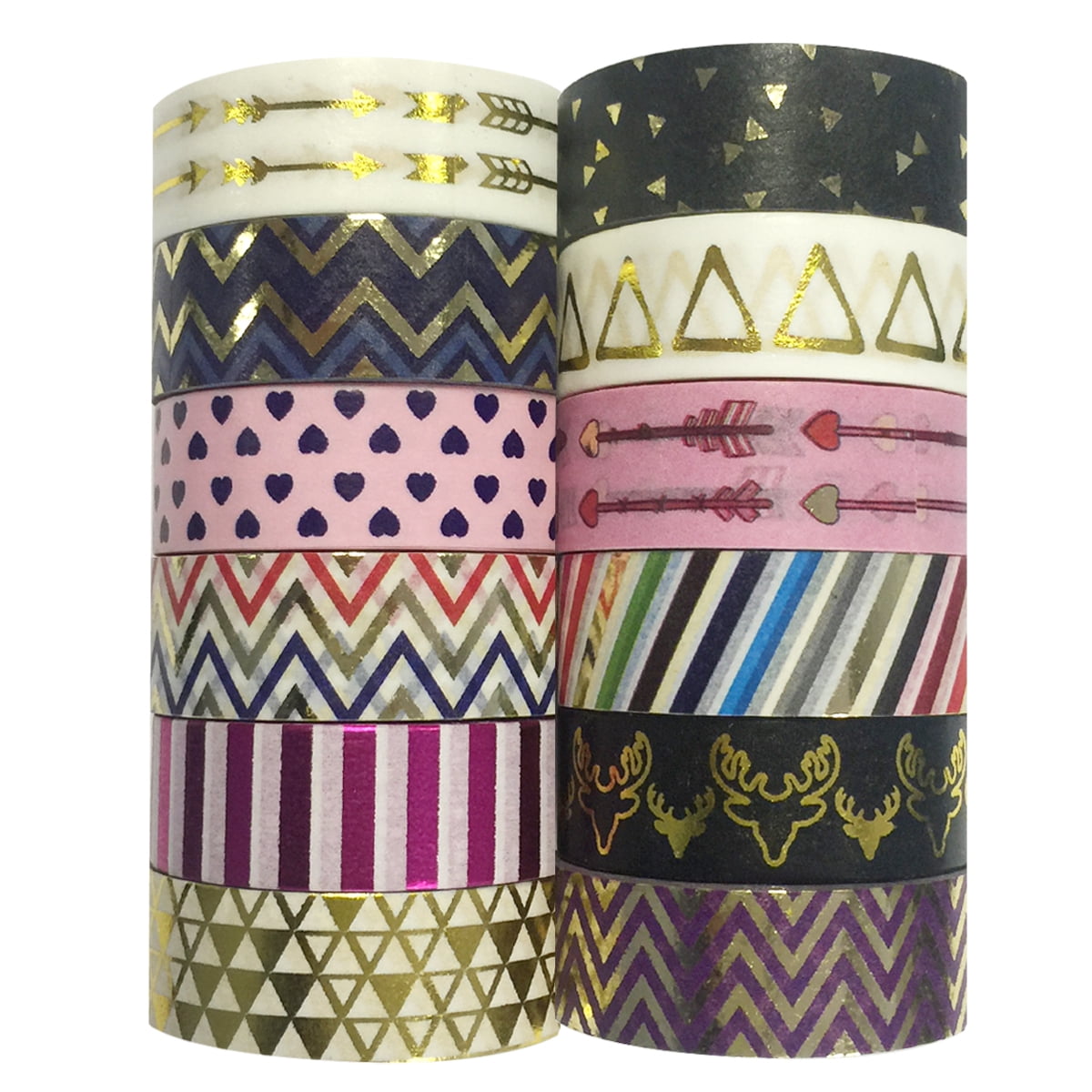 Wrapables® Washi Tapes Decorative Masking Tapes, Set of 12, ADSET62