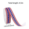 thumbnail image 3 of Star Ribbon 5 Yards Red White Blue Wired Patriotic Striped USA Fabric for Independence Day Memorial Day Crafts Gift Wrapping Celebration Decoration Use, 3 of 5