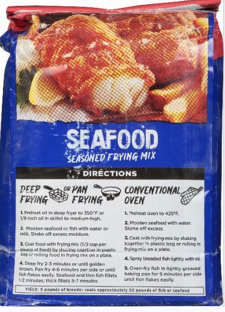 (2 pack) House Autry Seafood Breader 5lb Bag Crispy Seasoned Coatings & Batters Frying Mix