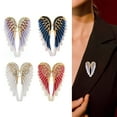 thumbnail image 2 of MANNYA 4Pcs Elegant Alloy Wing Shaped Brooches Set Rhinestones Lapel Pins Comfortable Breastpins Accessory for Banquet Wear, 2 of 14