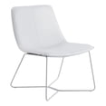 thumbnail image 1 of Chaise d'Appoint Grayson en Similicuir Blanc et Base Blanche, 1 of 7