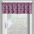thumbnail image 2 of Ambesonne Plum Pink Valance Pack of 2, Damask Floral Swirls, 42"X18", Plum and Pale Pink, 2 of 5