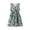 Green, variant on REDARER Toddler Girls' Tropical Leaf Print Sundress, Crew Neck Sleeveless Ruched Waist Dress, Summer Casual Beach & Party Dress for Kids,5-6 Years