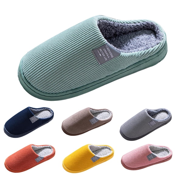 Modisza Slippers for Women Warm Memory Foam Slides Comfortable Home Slippers Fleece Lined Winter Slip on Indoor Shoes Brown Size 10