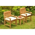 thumbnail image 5 of Grade-A Teak Dining Set: 2 Seater 3 Pc: Adirondack Side Table And 2 Devon Arm Chairs Outdoor Patio WholesaleTeak #51DV0003, 5 of 6