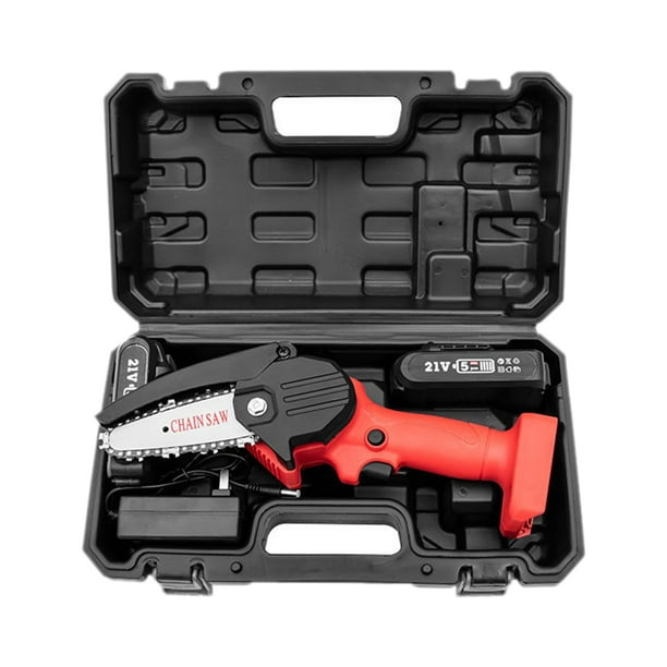 Mini motosierra inalámbrica Mini eléctrica de 4 pulgadas, pequeña moto para cortar árboles, cortar , , , carpintería, 21V, 2 piezas, Magideal Mini motosierra inalámbrica