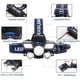 thumbnail image 2 of Lámpara de cabeza. Linterna frontal LED recargable por USB. Linterna de cabeza ultrabrillante. Faros delanteros para adultos, camping, actividades al aire libre y trabajo con casco. Faro con zoom, 2 of 5