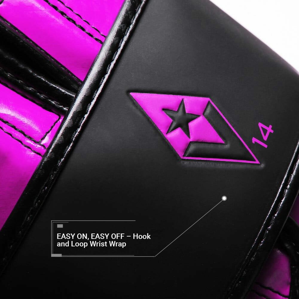 Pinnacle P4 Boxing Glove - Black/Pink