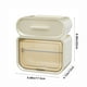 thumbnail image 3 of Caja de papel higiénico de baño montada en la pared - Portapapeles higiénicos impermeables sellados con estante de almacenamiento - Plástico beige - Instalación de punzonador - 8,66x6,88x4,72 in, 3 of 6