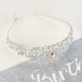 thumbnail image 5 of Unique Bargains 1 Set Birthday Tiara Crown Silver Tone Birthday Party Queen Tiara Headbands for Girl Women, 5 of 8