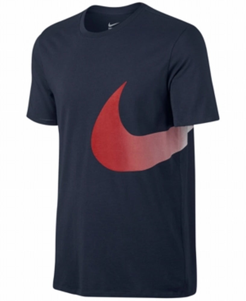 Nike - Nike NEW Navy Blue Mens Size Small S Crewneck Logo Graphic Tee T ...